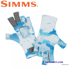 Перчатки Simms SolarFlex Sunglove Cloud Camo Blue размер 2XL